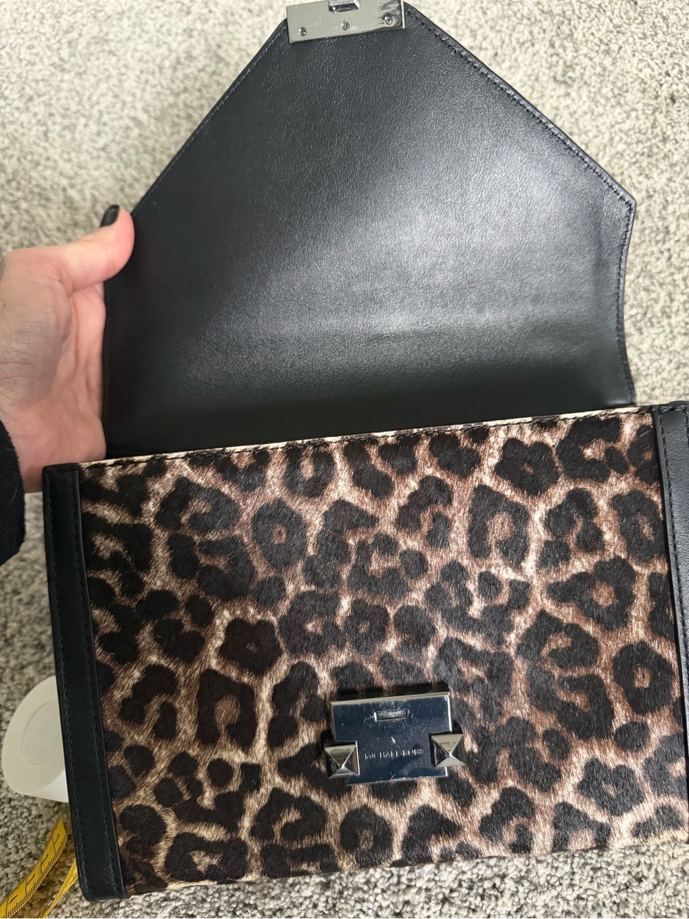Michael Kors Leopard Print Shoulder Bag - Brown & Black - Picture 11 of 11